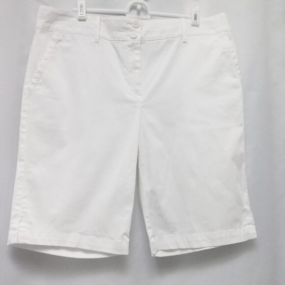 Covington Bermuda Shorts Cotton Spandex Flat Front Pockets Coastal Grandma 10 - Picture 1 of 11